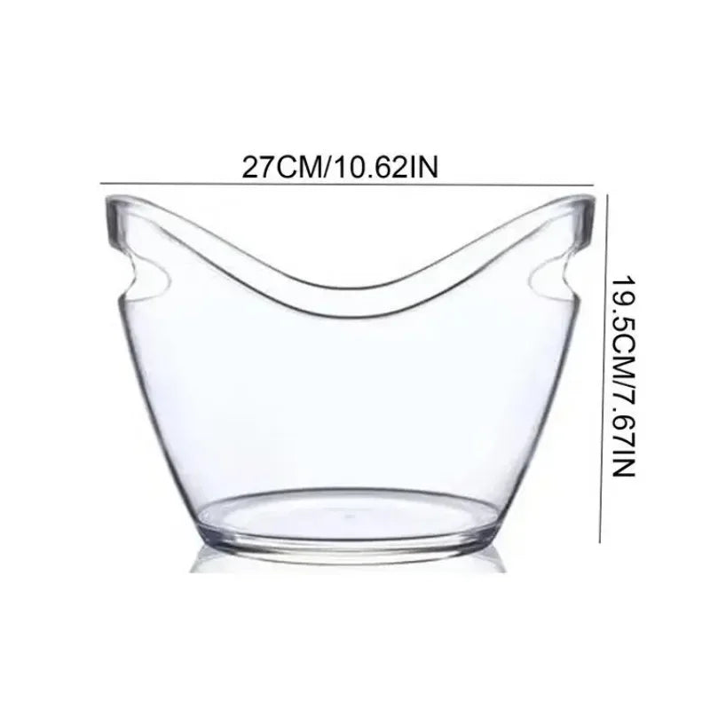 Lezano-Clear Ice Bucket Beverage Tub