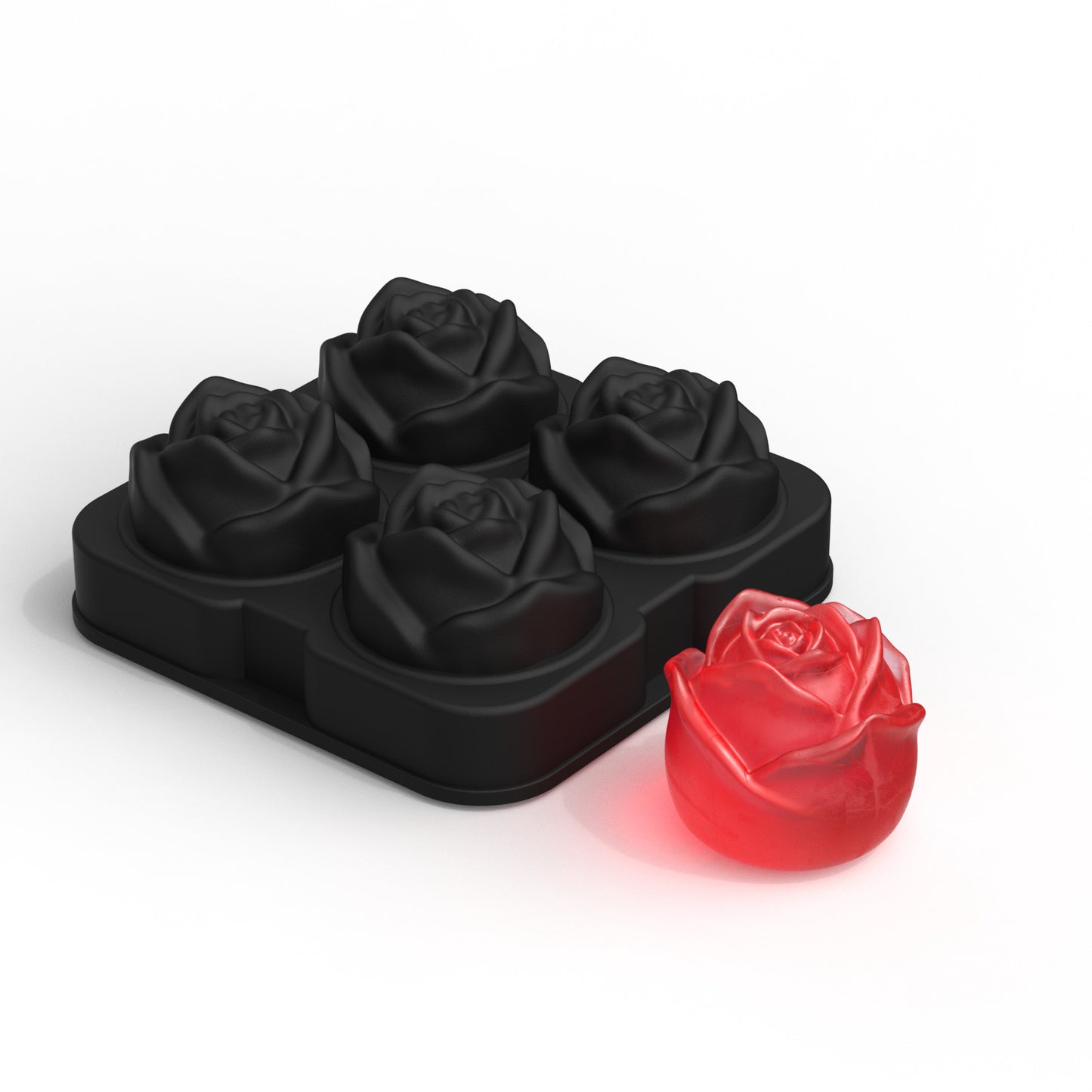 Lezano-3D Rose Cocktail Whiskey Ice Cube Mold