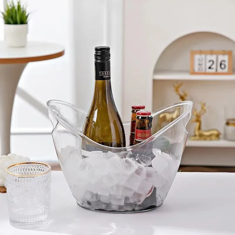 Lezano-Clear Ice Bucket Beverage Tub